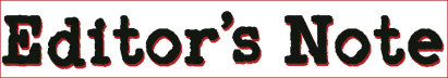 Editor's Note