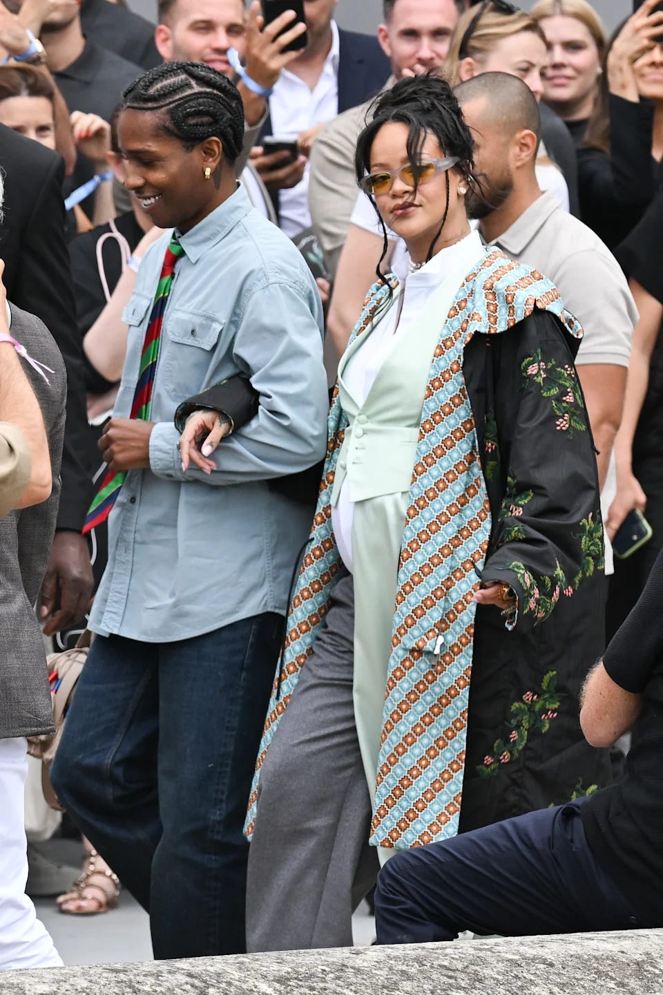 Rihanna Attends Jonathan Anderson's Dior Debut in a Custom Menswear Look  Inspired by the Spring 2026 Show
