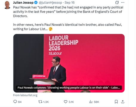 The image shows a political figure, Paul Nowak, making a statement about his political neutrality and being associated with the Labour Party's leadership.
AI-generated content may be incorrect. The image shows a political figure, Paul Nowak, making a statement about his political neutrality and being associated with the Labour Party's leadership.
AI-generated content may be incorrect.