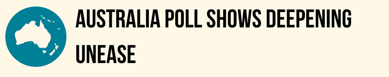 Australia Poll Shows Deepening Unease Australia Poll Shows Deepening Unease
