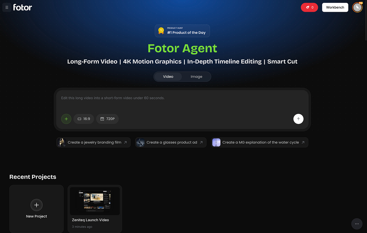 Fotor Agent prompt field. Image by Jim Clyde Monge Fotor Agent prompt field. Image by Jim Clyde Monge