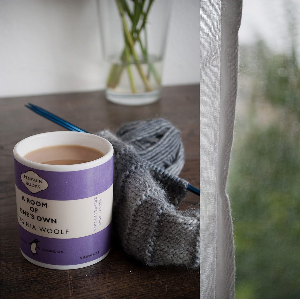 A Room of One's Own | rainy day, tea and knitting. | Rebecca Sims | Flickr