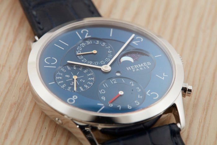 Slim d'Hermès Quantième Perpétuel in platinum Slim d'Hermès Quantième Perpétuel in platinum