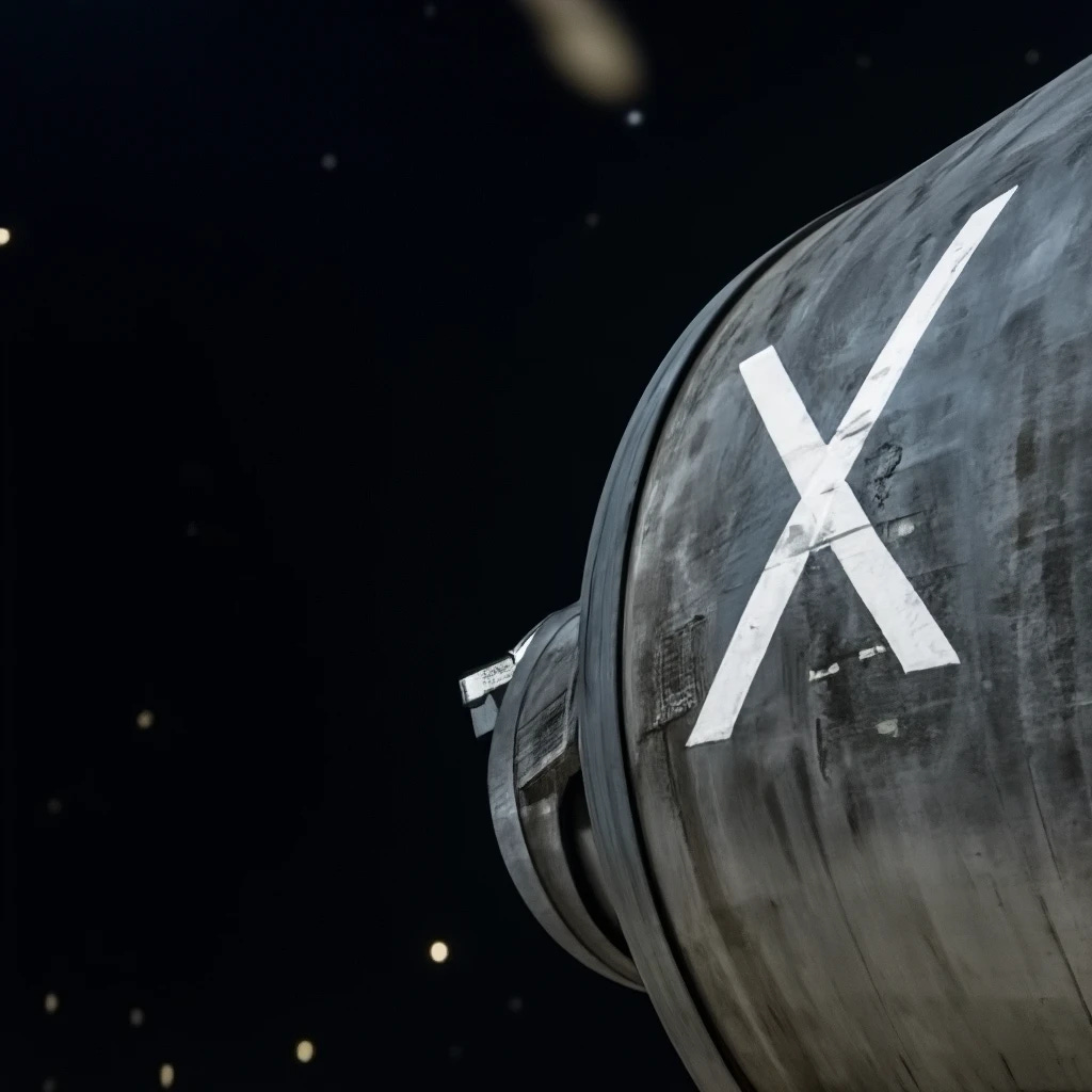 XXX marked on side of space ship