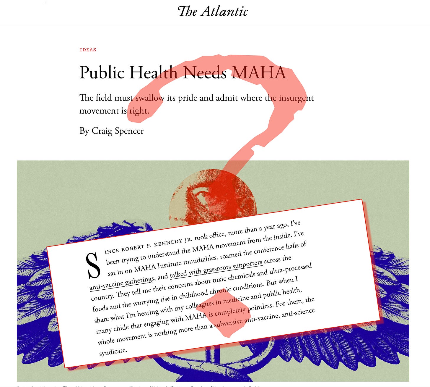 Craig Spencer is a doctor who survived having Ebola. He never mentions that the MAHA agenda is funded and run by anti-vaccine influencers. Craig Spencer is a doctor who survived having Ebola. He never mentions that the MAHA agenda is funded and run by anti-vaccine influencers.