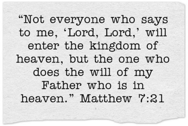 Another perspective of Matthew 7:21-23 | Take Up Our Cross