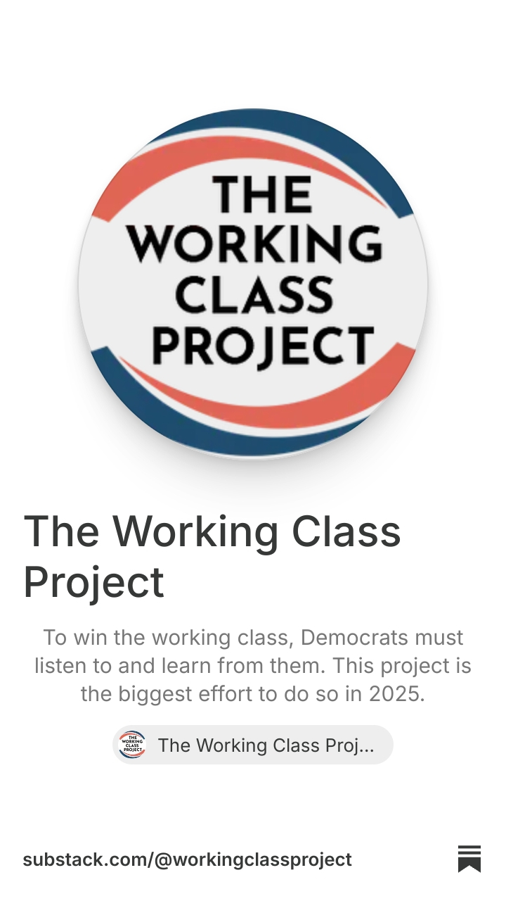 The Working Class Project | Substack