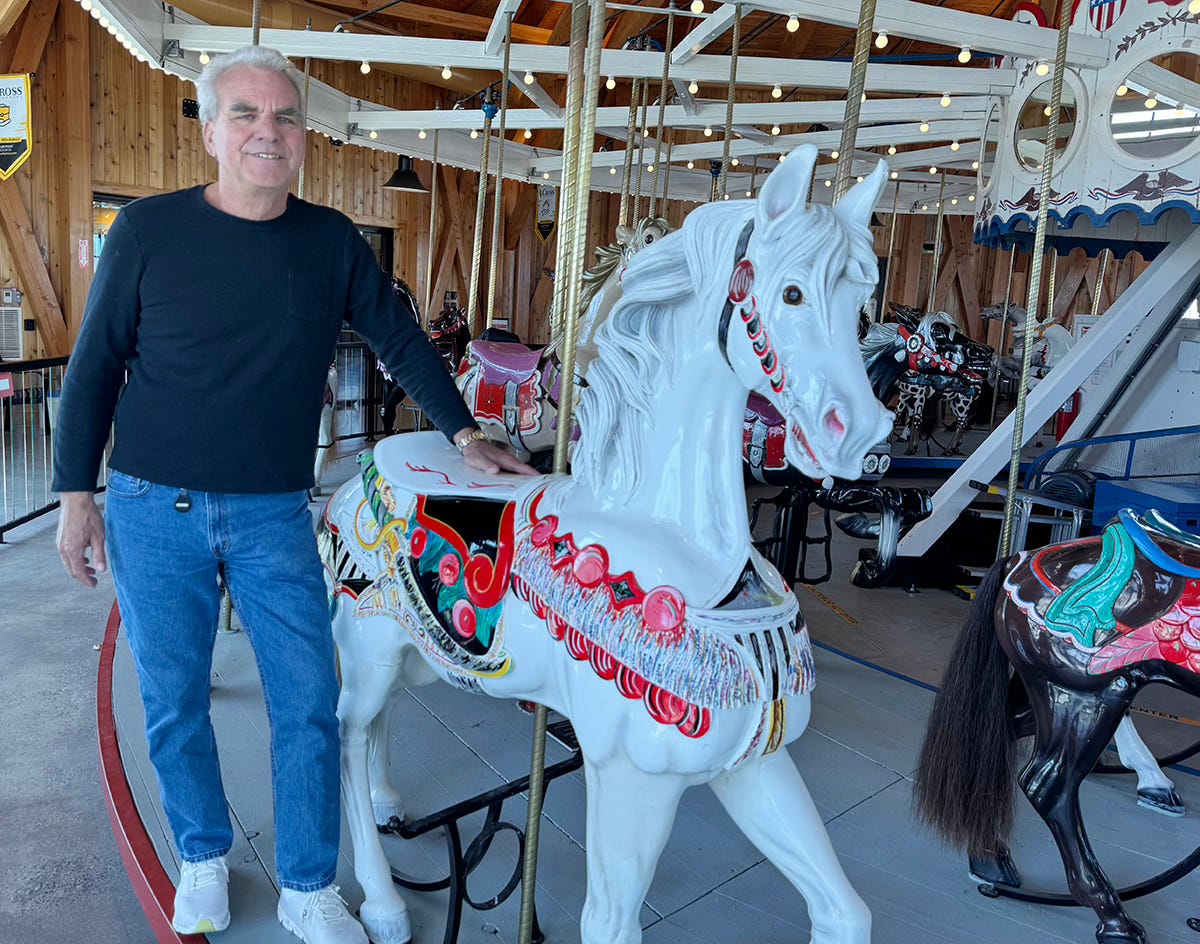 Paul Descoteaux at Salisbury Beach Carousel.