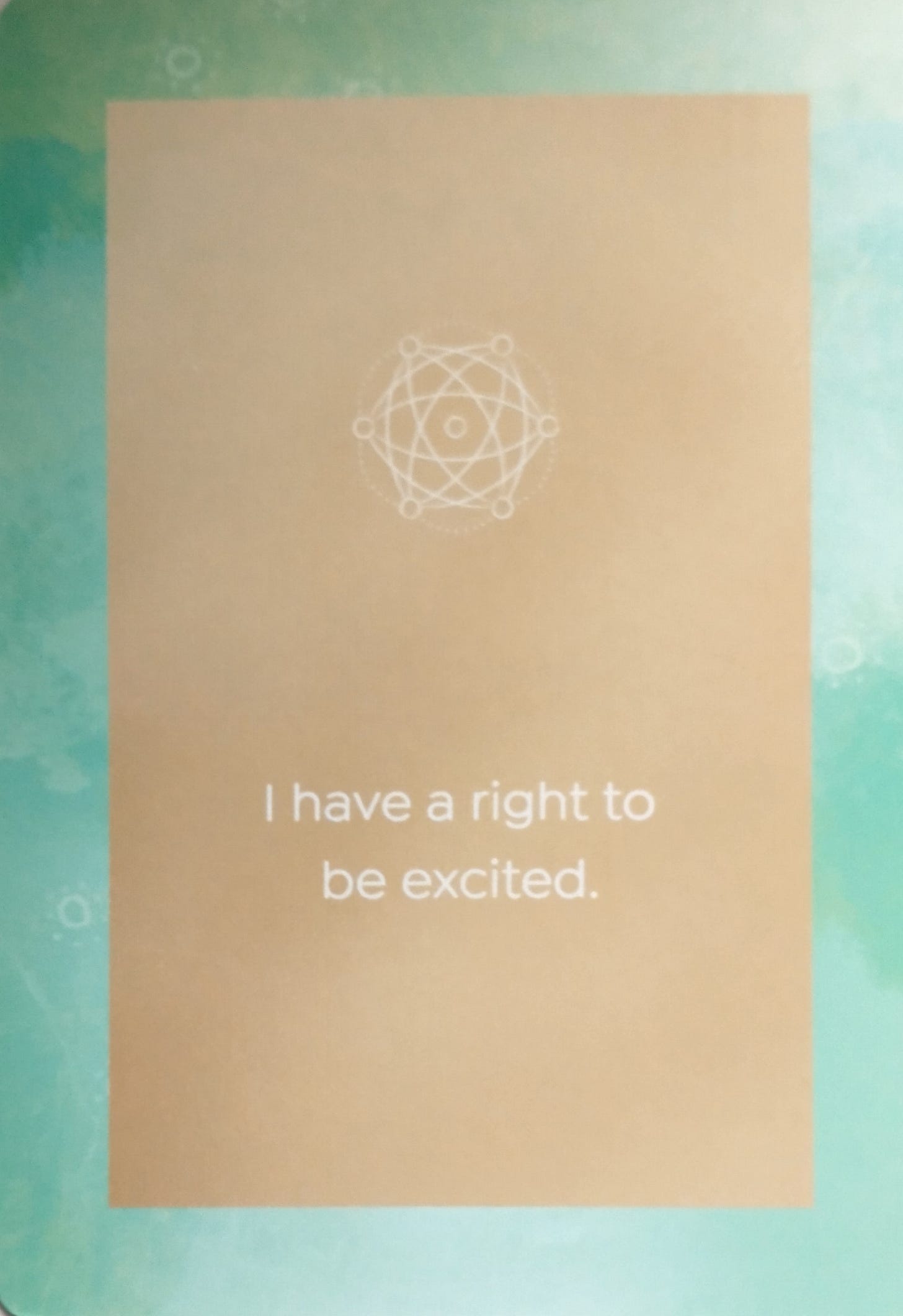 I have a right to be excited