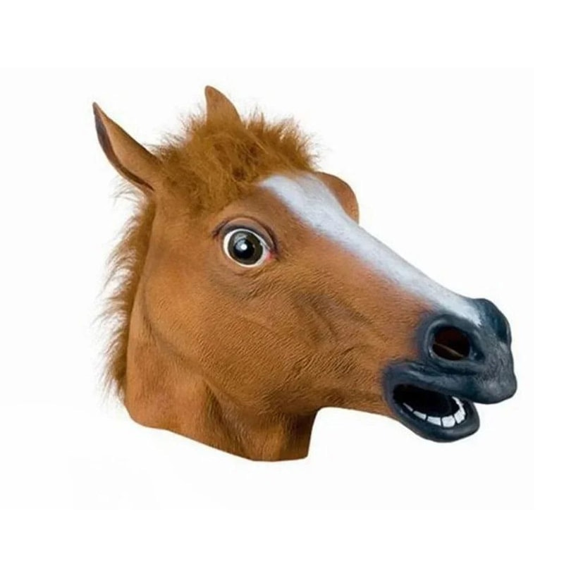 Realistic Horse Head Mask Costume For Halloween Cosplay Party Pranks 2 Realistic Horse Head Mask Costume For Halloween Cosplay Party Pranks 2