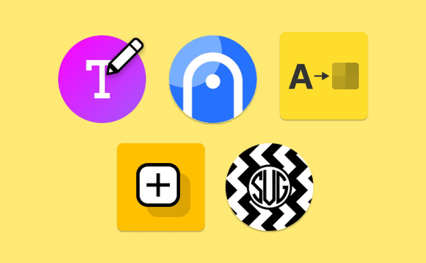 Logos of five Figma plugins included in this post.