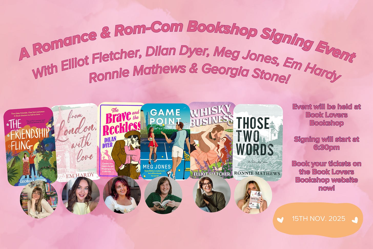 A Rom-Com Bookshop Signing Event! A Rom-Com Bookshop Signing Event!