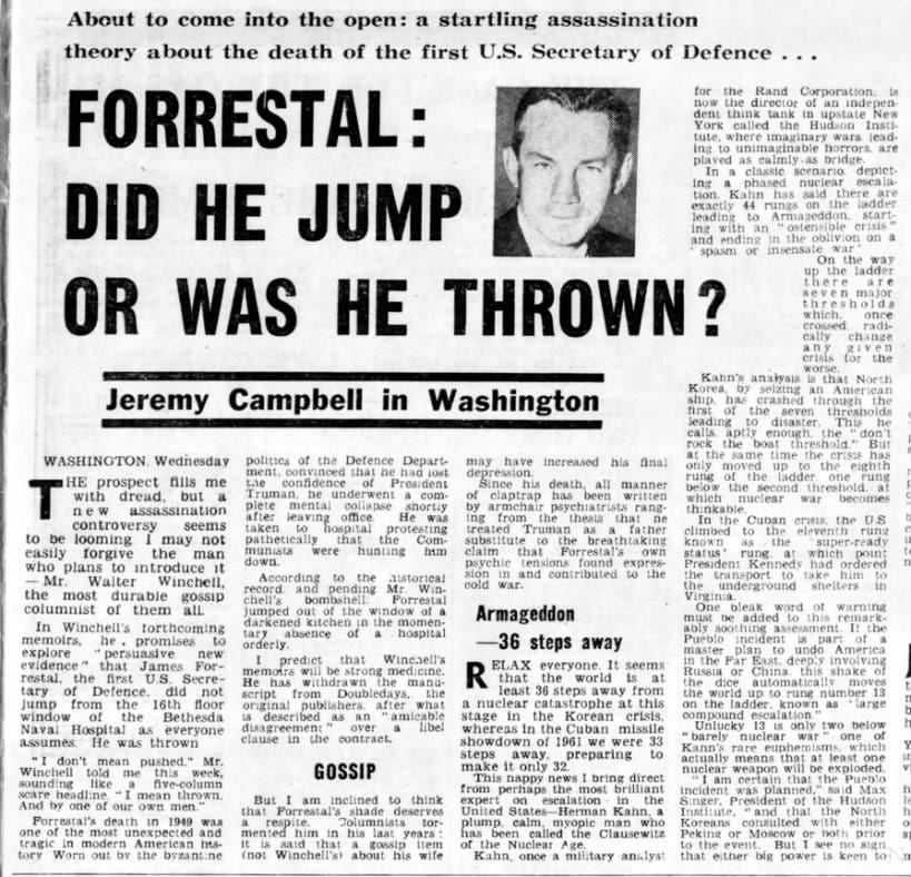 Forrestal - Did He Jump or Was He Thrown?