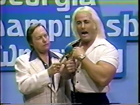 Iron Mike Sharpe, Harley Race, Austin Idol, Stan Stasiak, Tony Atlas is put out, Gordon Solie interviews witnesses