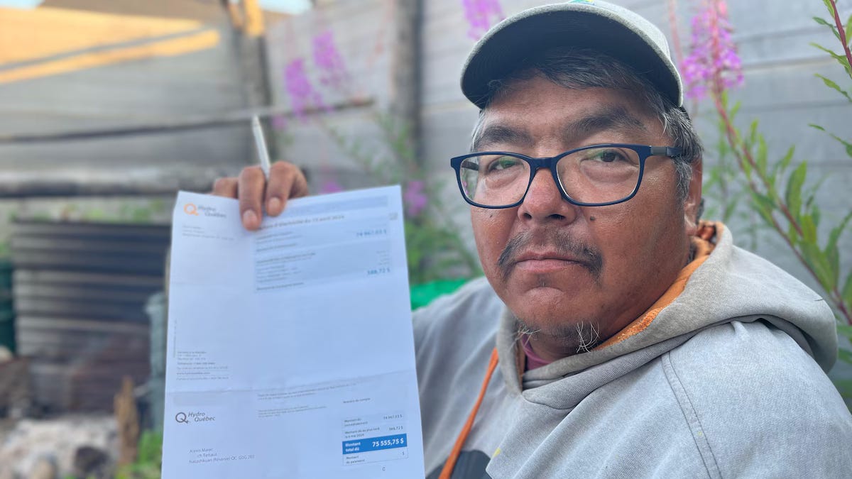 Alexis Malec avait témoigné de ses impayés de plus de 75 000 $ réclamés par Hydro-Québec, lors d'un reportage de Radio-Canada en 2024.  Photo : Radio-Canada / Thomas Gerbet
