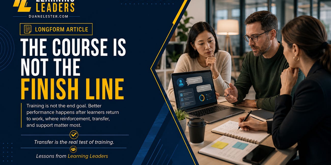 The Course Is Not the Finish Line