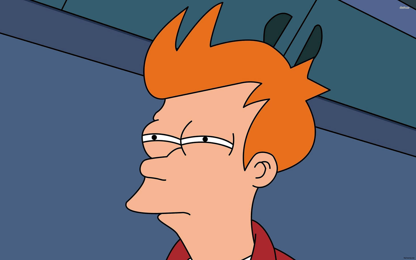 Suspicious Fry meme | Fry futurama, Futurama, Funny cat pictures