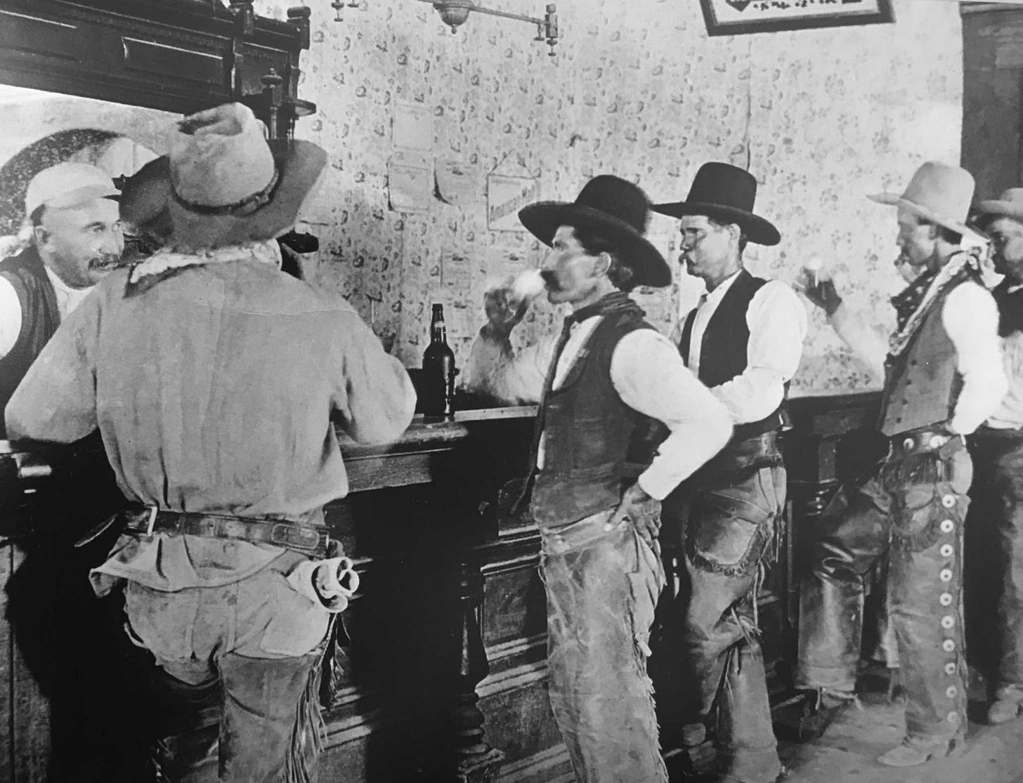 Men drinking at Jenkins Saloon