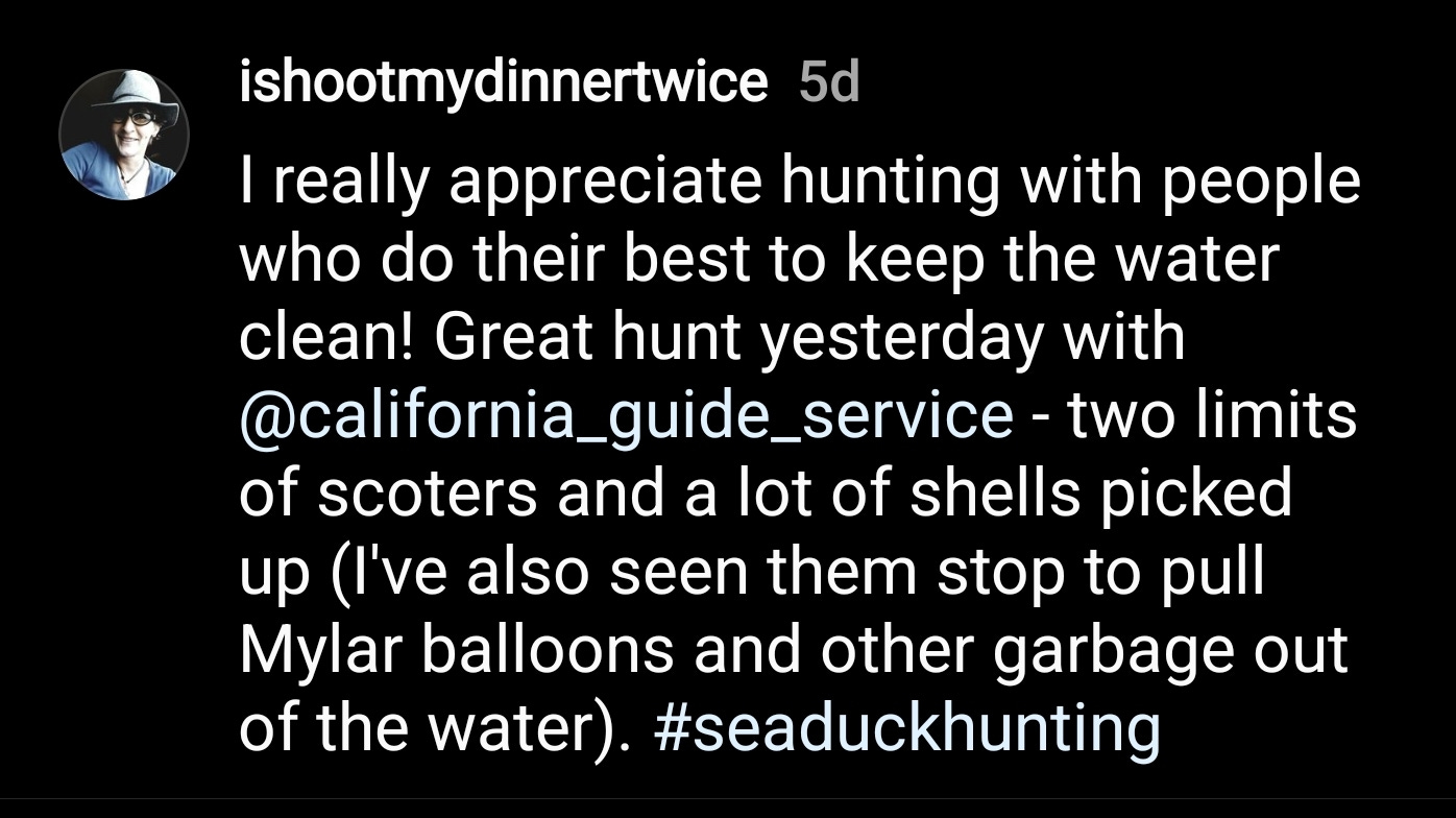 Text of an Instagram post praising trash pickup 