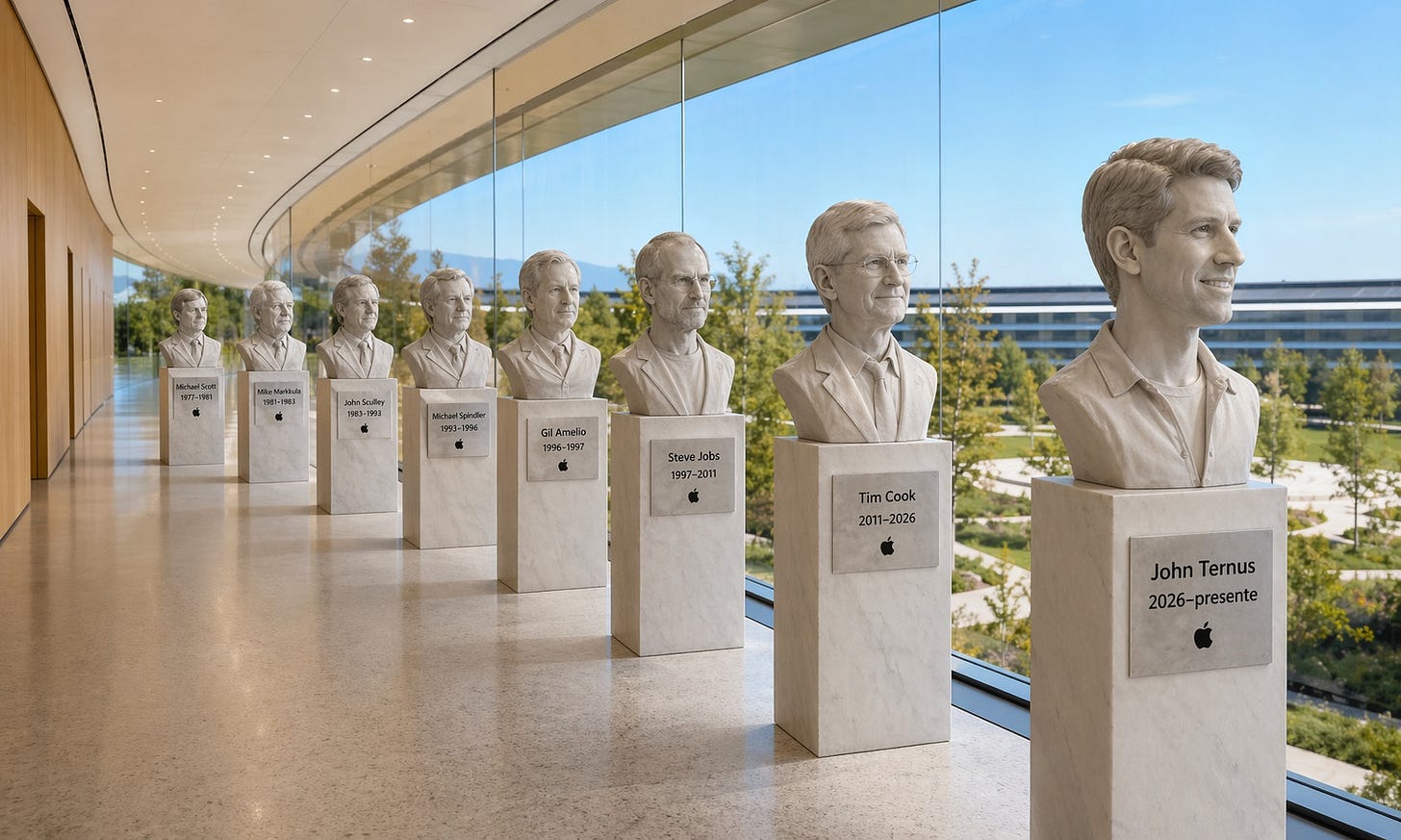 Tutti i CEO di Apple, immagine fatta con ChatGPT