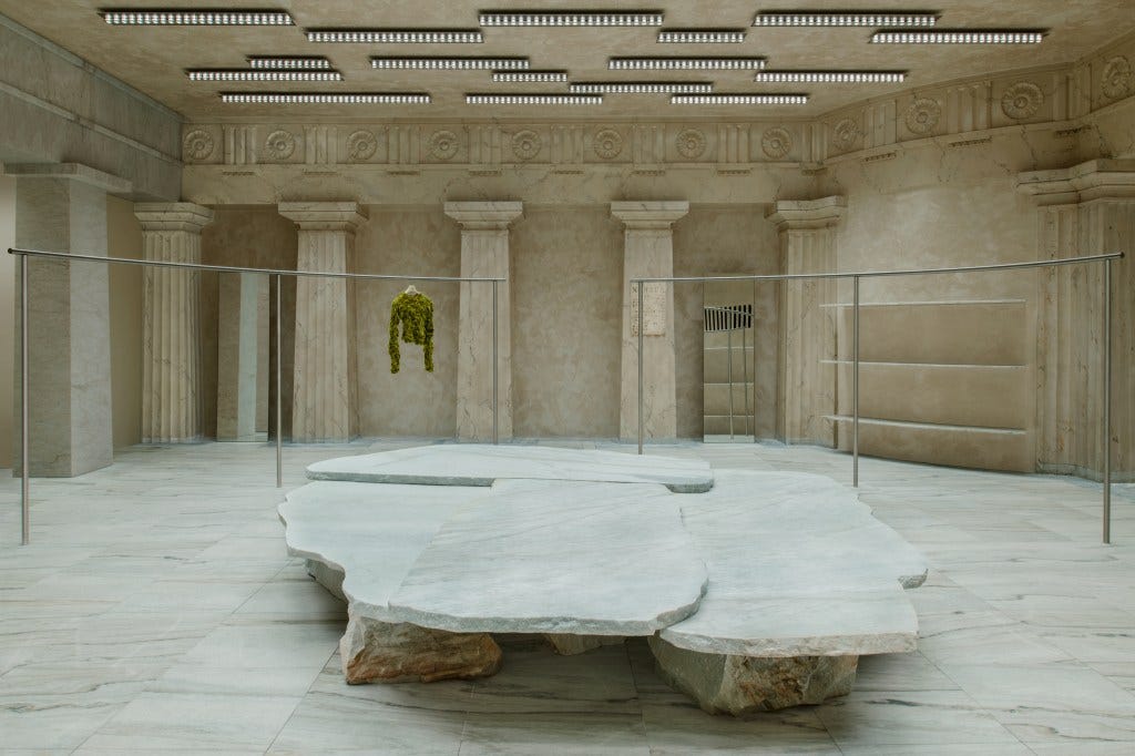 The renovated Acne Studios store on Norrmalmstorg in Stockholm. 