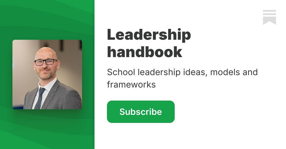 Leadership handbook | Nick Hart | Substack