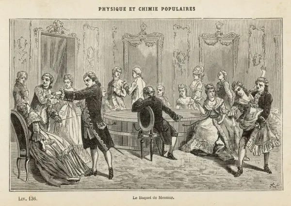 Mesmer Conducts a Baquet Session in Paris 1777. Art Prints from Mary Evans