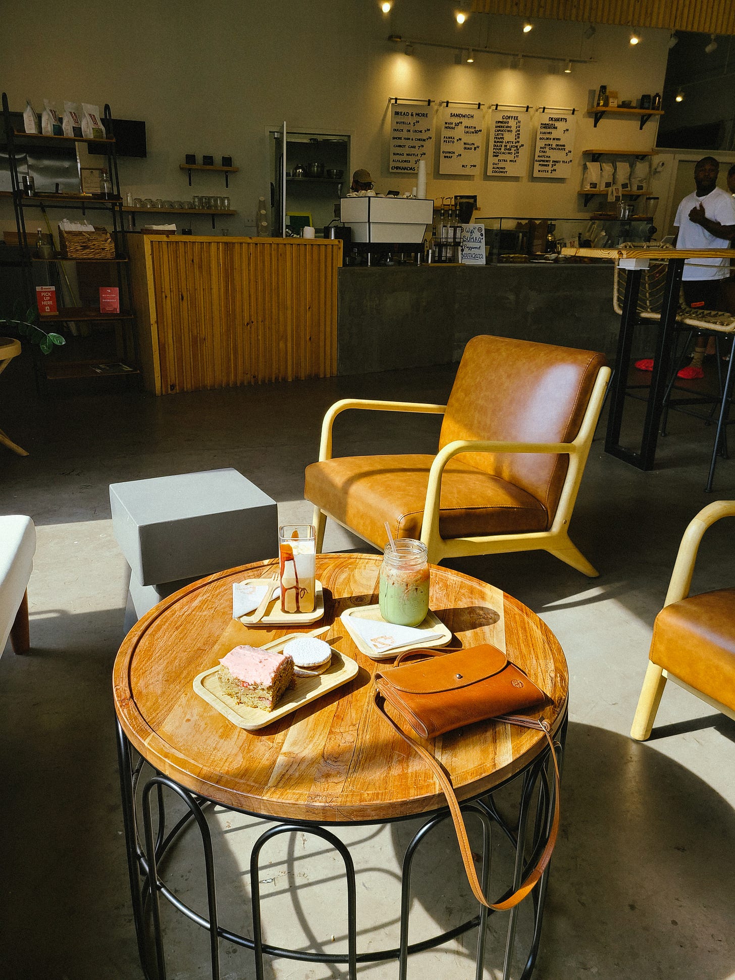 Sumaq Coffee interior with food order