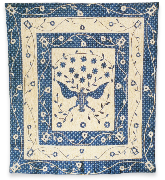 1825 - 1840 "Great Seal" Quilt created by Susan Strong. Credit: National Museum of American History & Smithsonian Institution Archives. Copyright: This image was obtained from the National Museum of American History, Smithsonian Institution.