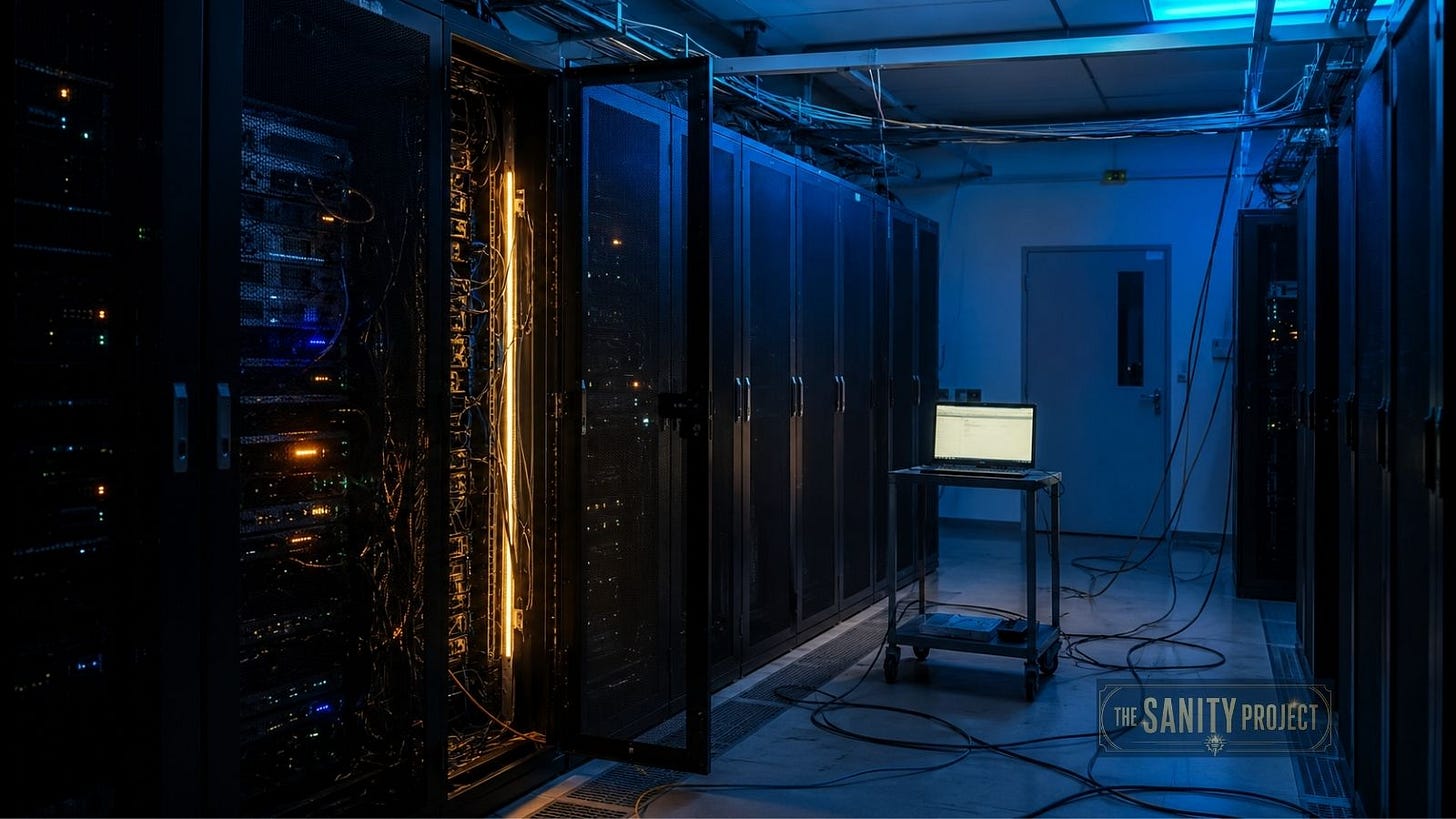 Server room representing the exposed Centurion Project voter database Server room representing the exposed Centurion Project voter database