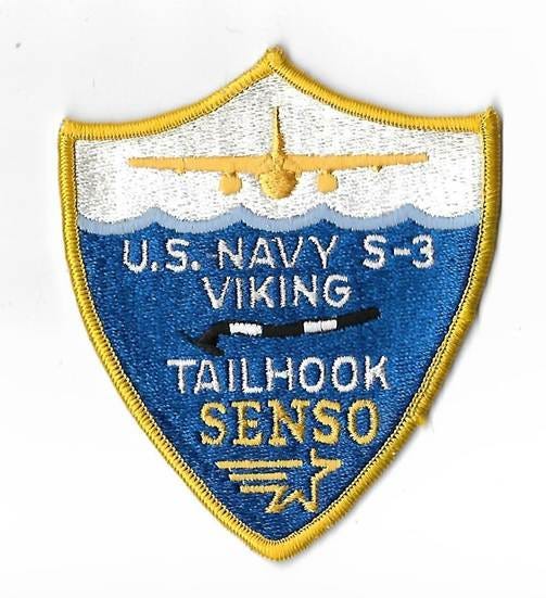 The image depicts a U.S. Navy S-3 Viking tailhook insignia.

AI-generated content may be incorrect.
