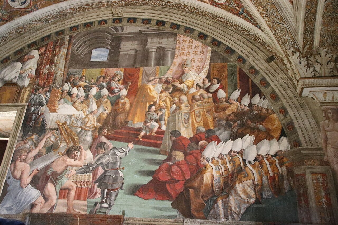 Charlemagne crowned by the pope Charlemagne crowned by the pope