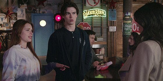 Walker Augie and Stella talking to Denise at Side Step bar. Walker Augie and Stella talking to Denise at Side Step bar.