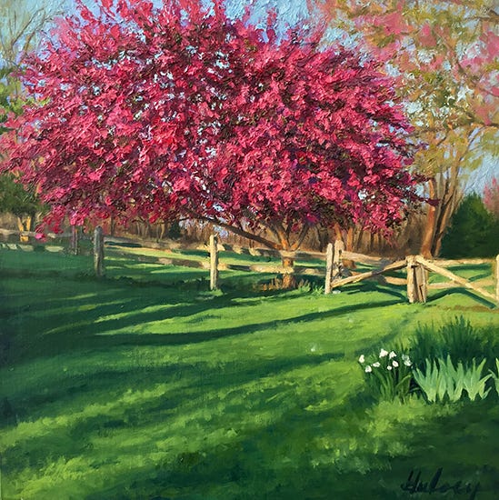 Prairie Fire, 12 x 12", Oil, © J. Hulsey