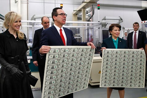 Caption this photo of ordinary taxpayers Steve Mnuchin and ...