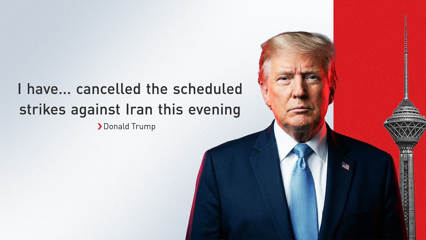 Trump Calls Off Planned Iran Strikes, Signals Possible Agreement After High-Level Talks Trump Calls Off Planned Iran Strikes, Signals Possible Agreement After High-Level Talks