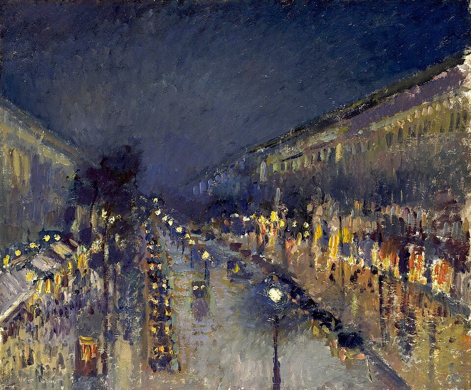 File:Camille Pissarro, The Boulevard Montmartre at Night, 1897.jpg