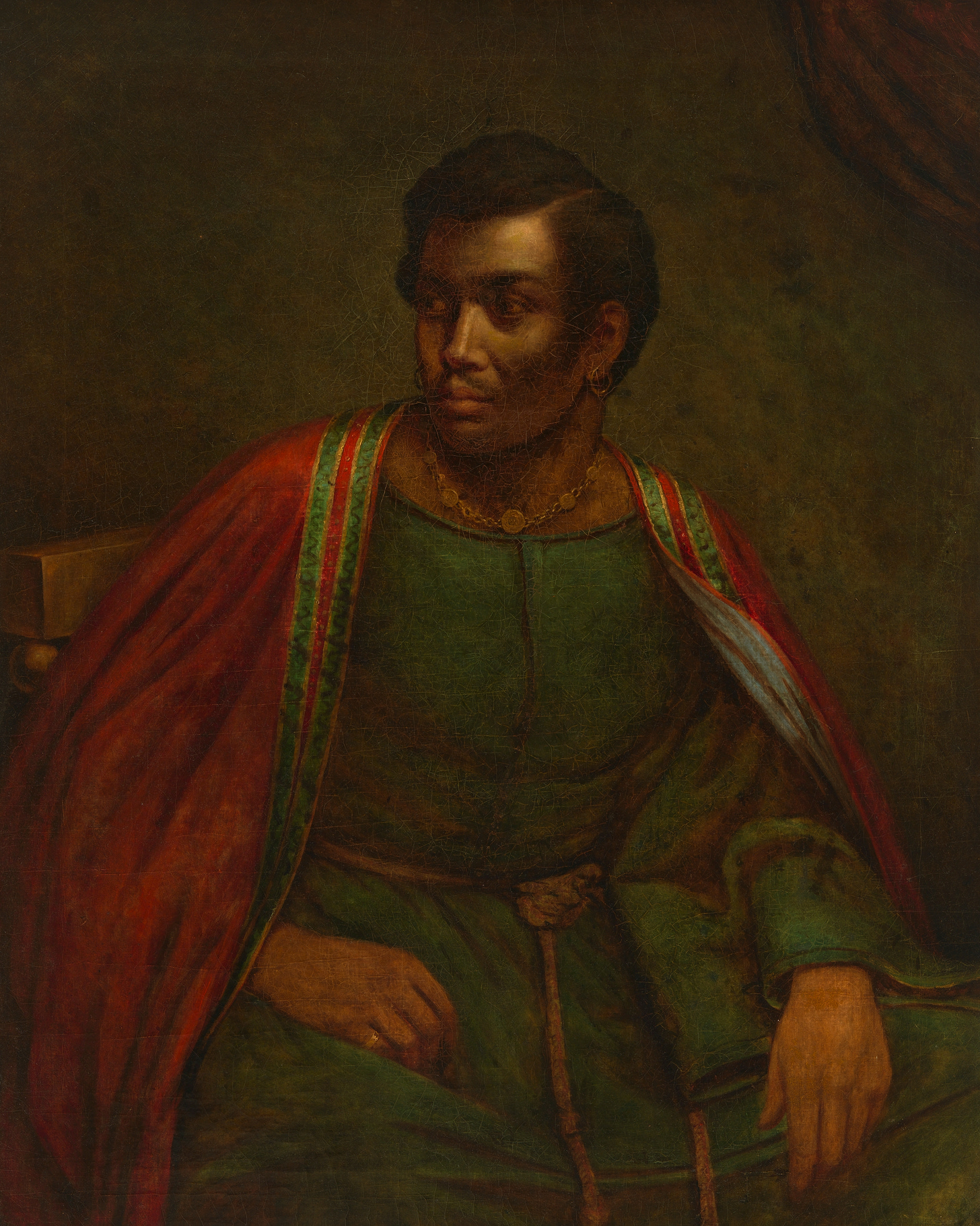 Painting of man in character of Othello Painting of man in character of Othello
