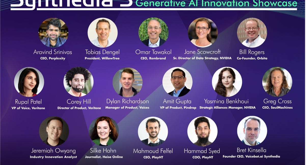 Don't Miss the Generative AI Innovation Showcase - Synthedia 3 Online Conference