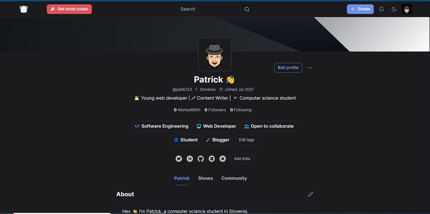 My ShowCase profile