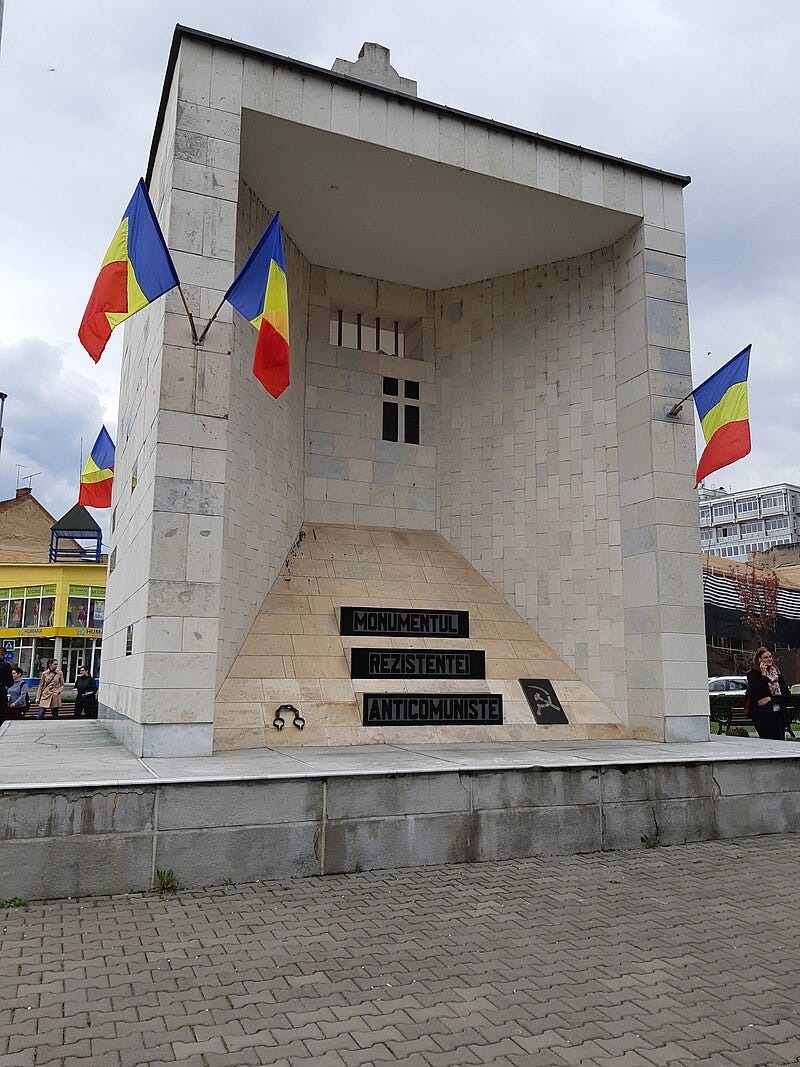 The striking Monument of Anti-Communist Resistance in Cluj-Napoca, Romania, a tribute to the fallen.