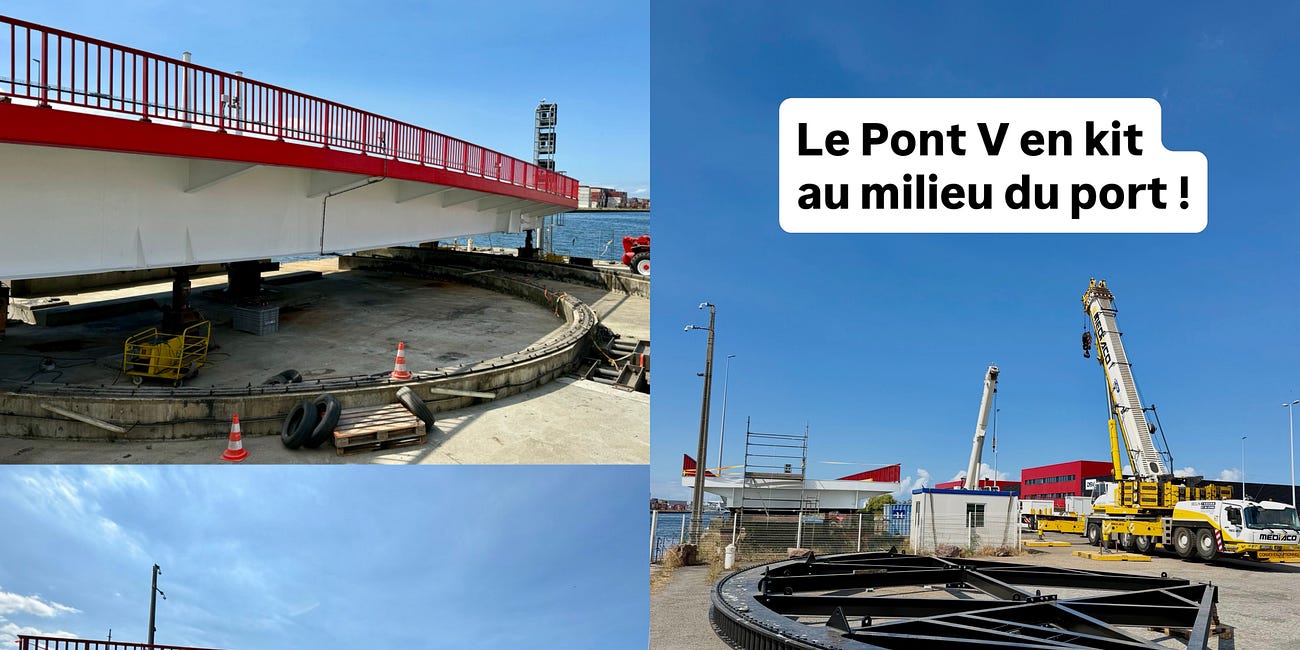 Le Pont V en kit au milieu du port du Havre !