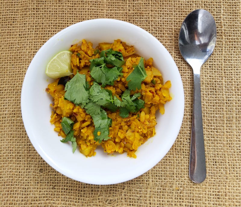 Aloo Poha Recipe Vegan Indian Breakfast (top) Aloo Poha Recipe Vegan Indian Breakfast (top)