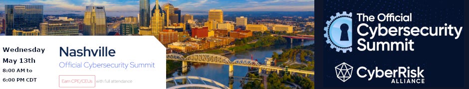 7th Annual Nashville Official Cybersecurity Summit (May 13th)