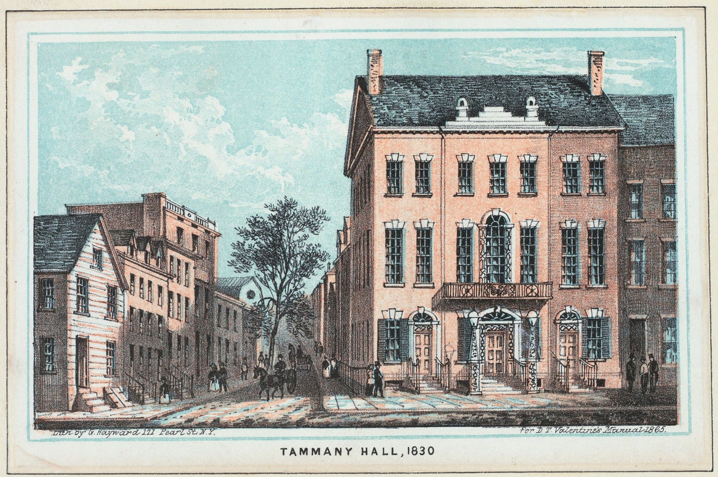 Tammany Hall, 1830. New York Public Library.