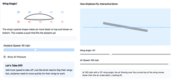 Claude's Interactive Airplane Science Game Image