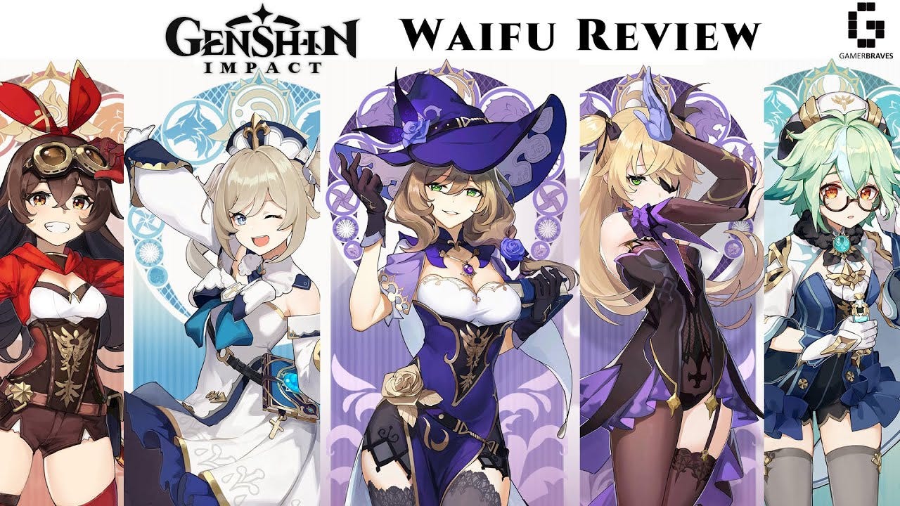Genship Impact girl lineup as part of "Waifu Review"