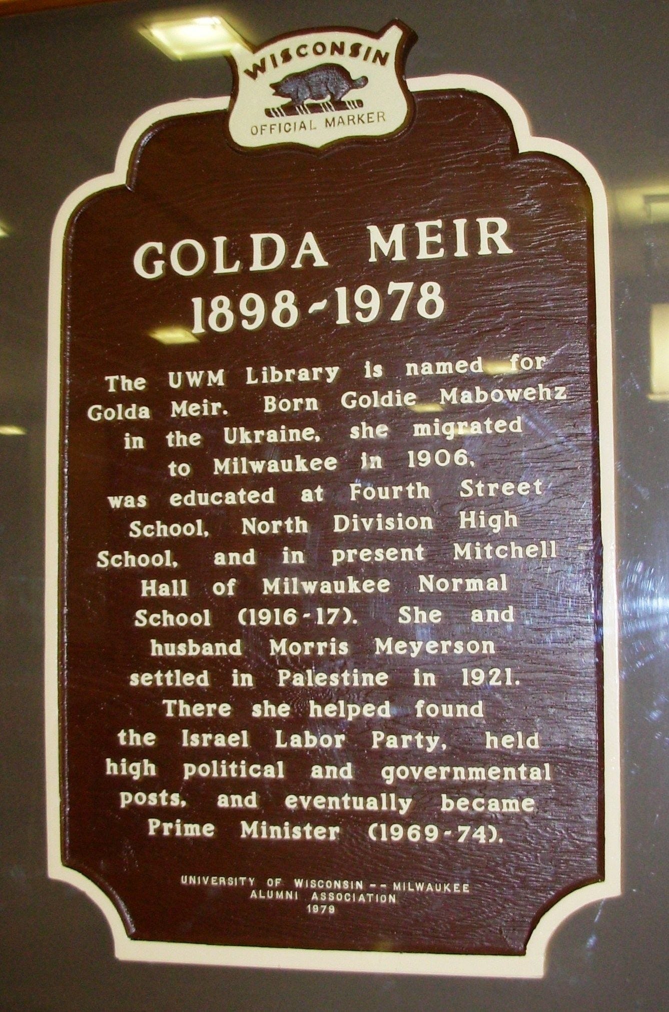 Golda Meir Marker