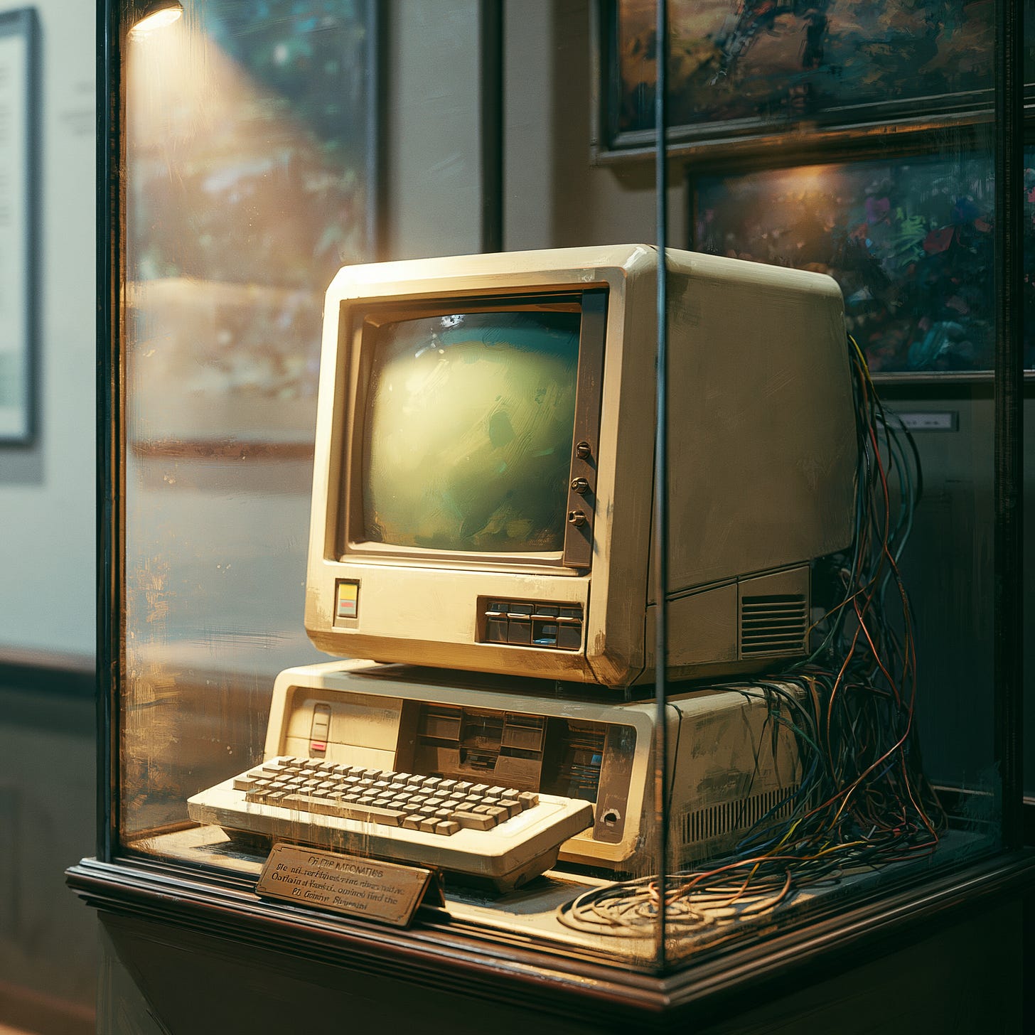 Legacy trusted technology museum display — closed-source computing history