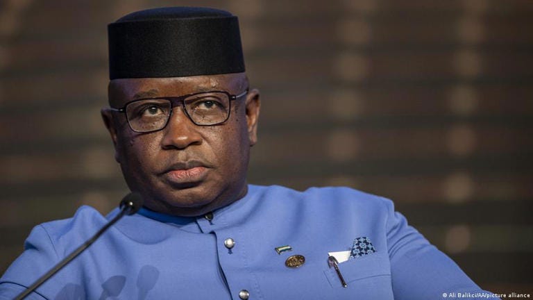 President Julius Maada Bio is running for a second term in June
